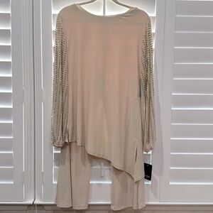 Marina Beaded Sleeves 2-Pieces Pant Set